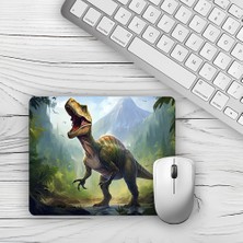 Moddy Store Öfkeli Dev Dinazor Tasarımlı Baskılı Kaydırmaz Taban 18X22 cm Mouse Pad