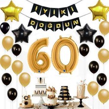 Parti Dükkanım 60 Yaş Doğum Günü Süsleri Seti