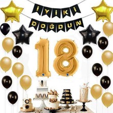 Parti Dükkanım 18 Yaş Doğum Günü Süsleri Seti