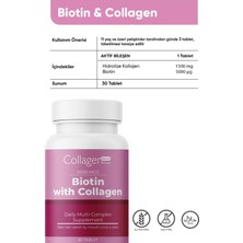 Biotin With Collagen,Saç Vitamini, Tırnak & Cilt Için Güçlendirici
