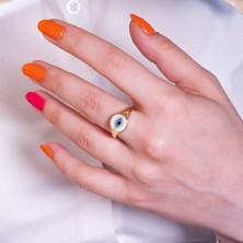 Adil İdil Kuyumculuk Göz Detaylı Bombeli Yüzük