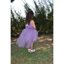 Süer Butik Lila Kısa Kuyruklu Çocuk Abiye