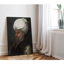 Pegziz Osmanlı Padişahı Murad Hüdavendigar Kanvas Tablo - Salon Oda Ofis Duvar Dekorasyonu Için Sanatsal Tablo