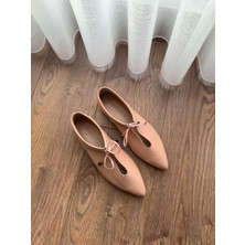 Eataly Shoes Joah Somon Püskül Bağlama Detaylı Deri Babet