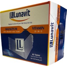 Lunavit Magnezyum ve Vitamin B3, B6, D İçeren 60 Tablet
