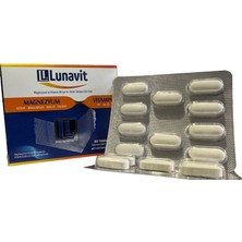 Lunavit Magnezyum ve Vitamin B3, B6, D İçeren 60 Tablet