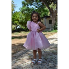 Süer Butik Somon Çocuk Abiye Kısa Kuyruklu