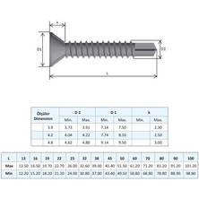 Yağmur Vida Yhb Matkap Uçlu Akıllı Vida 3.9X32 Mm. - 900 Adet