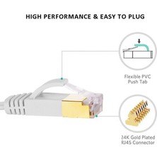 Ancheyn Cat7 Ethernet RJ45 Modem Internet Kablosu 10GBPS 600MHZ Flat Kablo 3 Metre 4257