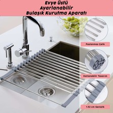 Yuvadan - Bulaşık Kurutma Aparatı, Açılır Kapanır Katlanır Bulaşıklık, Lavabo Üstü Çok Amaçlı Kurutmalık