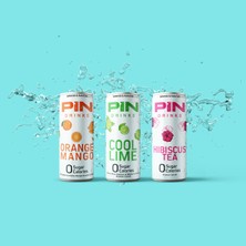 Pin Ayrılmaz Üçlü - Hibiskus & Cool Lime & Orange Mango - Şekersiz & Kalorisiz 250 ml x 12 Adet