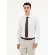 Pierre Cardin Erkek Beyaz Slim Fit Uzun Kollu Basic Gömlek 50285562-VR013