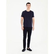 Pierre Cardin Erkek Lacivert Slim Fit Kanvas Pantolon 50289194-VR033