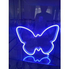 Kamer Neon Işıklı Kelebek