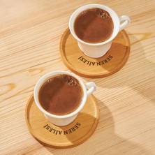 Hediye Vakti Kişiye Özel Bambu Tabakali Çay Fincanı