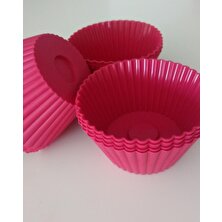 Pink Rose Bybirgül Kırmızı 18 Li Silikon Mini Kek Kalıbı ,muffin ,browni Kek Kalıbı 18 Adet.