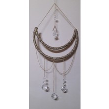 Trend World Shop Ay Şeklinde Gold Renklı Kristalli Suncather
