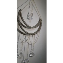 Trend World Shop Ay Şeklinde Gold Renklı Kristalli Suncather