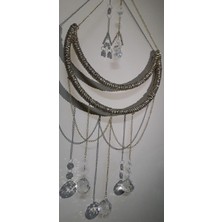 Trend World Shop Ay Şeklinde Gold Renklı Kristalli Suncather