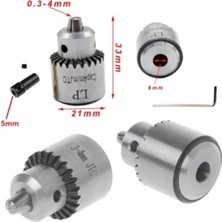 Depolife Motor Için Anahtarlı Mandrel 3 Çeneli 5 mm Mil Çaplı Mandren Okul Proje Uygulama Matkap Uçlu