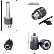 Depolife 1.5-13 mm B16 Mandren Konik Matkap Aynası Çelik Anahtarlı Mandiren