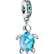 Asaf Accessory Açık Mavi Kaplumbağa Charm