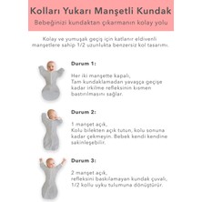 Le Touche Bebek Kundak - Eldiven Manşetli Uyku Tulumu & Kolları Yukarı Kundak (0-3 Ay, 3-6 Ay, 6-9 Ay)