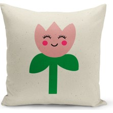Bertille Home Çocuk Bebek Serisi Çift Tarafı Dijital Baskılı Kırlent Kılıfı (Kids Children Cushion Cover)