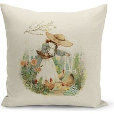 Bertille Home Çocuk Bebek Serisi Çift Tarafı Dijital Baskılı Kırlent Kılıfı (Kids Children Cushion Cover)
