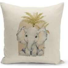 Bertille Home Çocuk Bebek Serisi Çift Tarafı Dijital Baskılı Kırlent Kılıfı (Kids Children Cushion Cover)