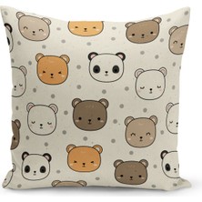 Bertille Home Çocuk Bebek Serisi Çift Tarafı Dijital Baskılı Kırlent Kılıfı (Kids Children Cushion Cover)