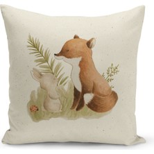 Bertille Home Çocuk Bebek Serisi Çift Tarafı Dijital Baskılı Kırlent Kılıfı (Kids Children Cushion Cover)