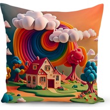 Bertille Home Çocuk Bebek Serisi Çift Tarafı Dijital Baskılı Kırlent Kılıfı (Kids Children Cushion Cover)