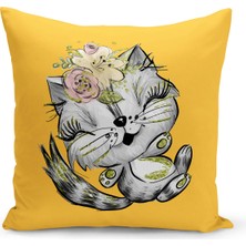 Bertille Home Çocuk Bebek Serisi Çift Tarafı Dijital Baskılı Kırlent Kılıfı (Kids Children Cushion Cover)