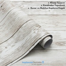 Technosmart 45CM×100CM Kendinden Yapışkanlı Ahşap Görünümlü Kaplama Kağıdı Mutfak Dolap Masa Duvar