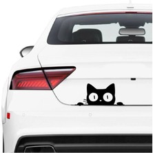 Hediyene Bak Kedi Bagajdan Bakan Kedi Sticker Araba Oto Cam Sticker