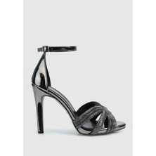 ProvoQ Platin Kadın Topuklu Sandalet