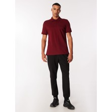 Discovery Expedition Bordo Erkek Relaxed Fit Polo T-Shirt D4SM-TST3248