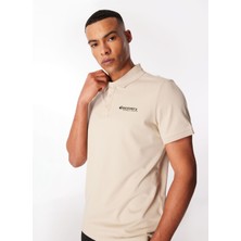 Discovery Expedition Bej Erkek Polo Yaka Basic Polo T-Shirt D4SM-TST3248