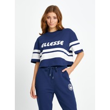 Ellesse Lacivert Bisiklet Yaka Kadın T-Shirt EF137-NV