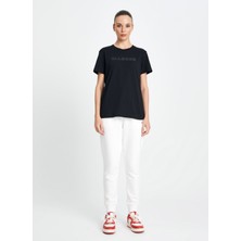 Ellesse Siyah Bisiklet Yaka Kadın T-Shirt EF156-BK