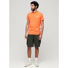 Superdry Bisiklet Yaka Düz Turuncu Erkek T-Shirt M1011245AYUG_ESSENTIAL Logo Emb Tee
