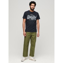 Superdry Bisiklet Yaka Baskılı Lacivert Erkek T-Shirt M1011472A98T_VINTAGE Vl Tee
