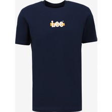 Lee Bisiklet Yaka Lacivert Erkek T-Shirt L241521410 Loose Fit T-Shirt
