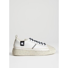 Bonamaso Beyaz - Siyah Doğal Kauçuk + Vegan Deri Erkek Sneaker Antonio - Libre