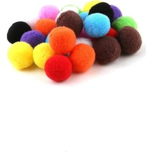 Tüftürük Renkli Ponpon Seti 20 mm