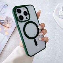 HappyCase iPhone 11 Kılıf Sararmaz Renkli Magsafe Destekli Silikon Kapak Kılıf Hakiyeşil