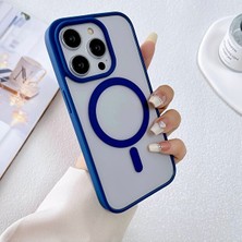 HappyCase iPhone 11 Kılıf Sararmaz Renkli Magsafe Destekli Silikon Kapak Kılıf Lacivert