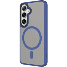 Appfube Galaxy S24 Uyumlu Sert Pc Arka Yüzey Wireless Şarj Özellikli App Flet Magsafe Kapak-Gri