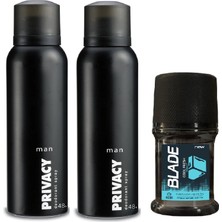 Privacy Cool Fresh Blade  Roll On 1 Adet 150 ml + Privacy Klasik  Erkek Deodorant 2 Adet